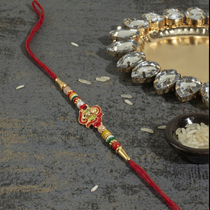 Mini Lord Ganesha Rakhi Traditional Designer Gift for Brother (10pcs)