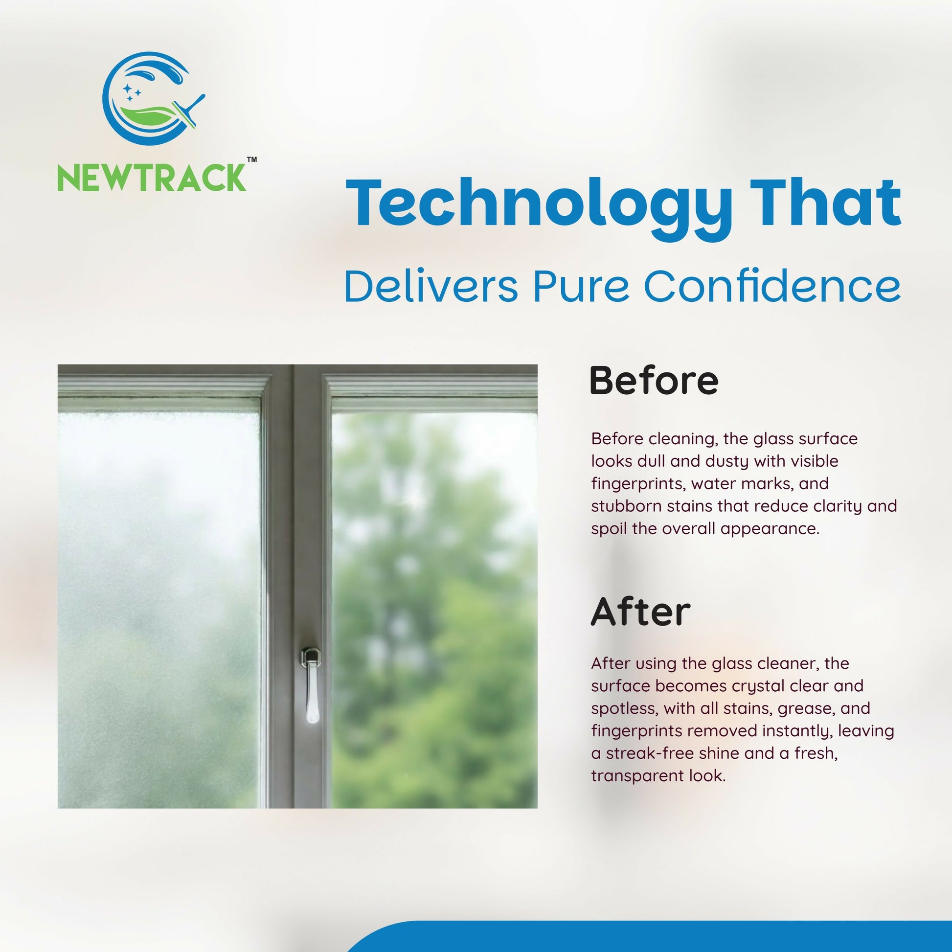 Newtrack Glass Cleaner Clean Mirror & Create To Shining