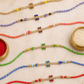 Petite Floral Stone Rakhi for Raksha Bandhan Gifting (Pack of 6)
