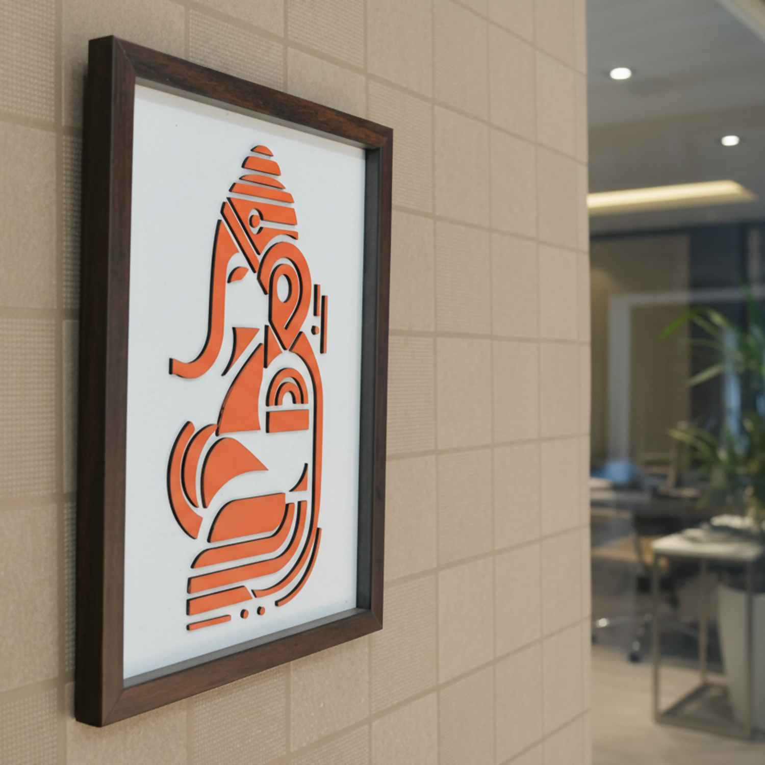 Handcrafted Wooden Ganpatiji Wall Art – Lord Ganesha Frame | Divine Home Temple Decor