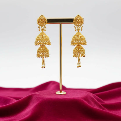 Women & Girl Traditional Jewellery Stylish Fancy Jhumki/Jhumka Earrings (Golden)