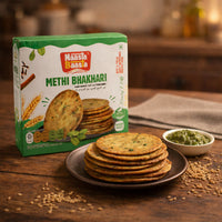 Naasta Baasta Methi Bhakhari Ready-to-Eat Crispy Fenugreek Wheat Snack (200 Gm)