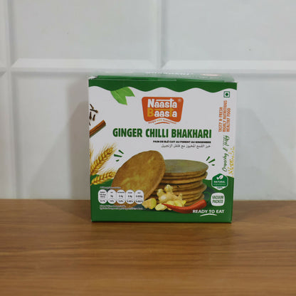 Naasta Baasta Ginger Chilli Bhakhari Spicy & Fresh Ready to Eat Crispy Tea-Time Snack (200gm)