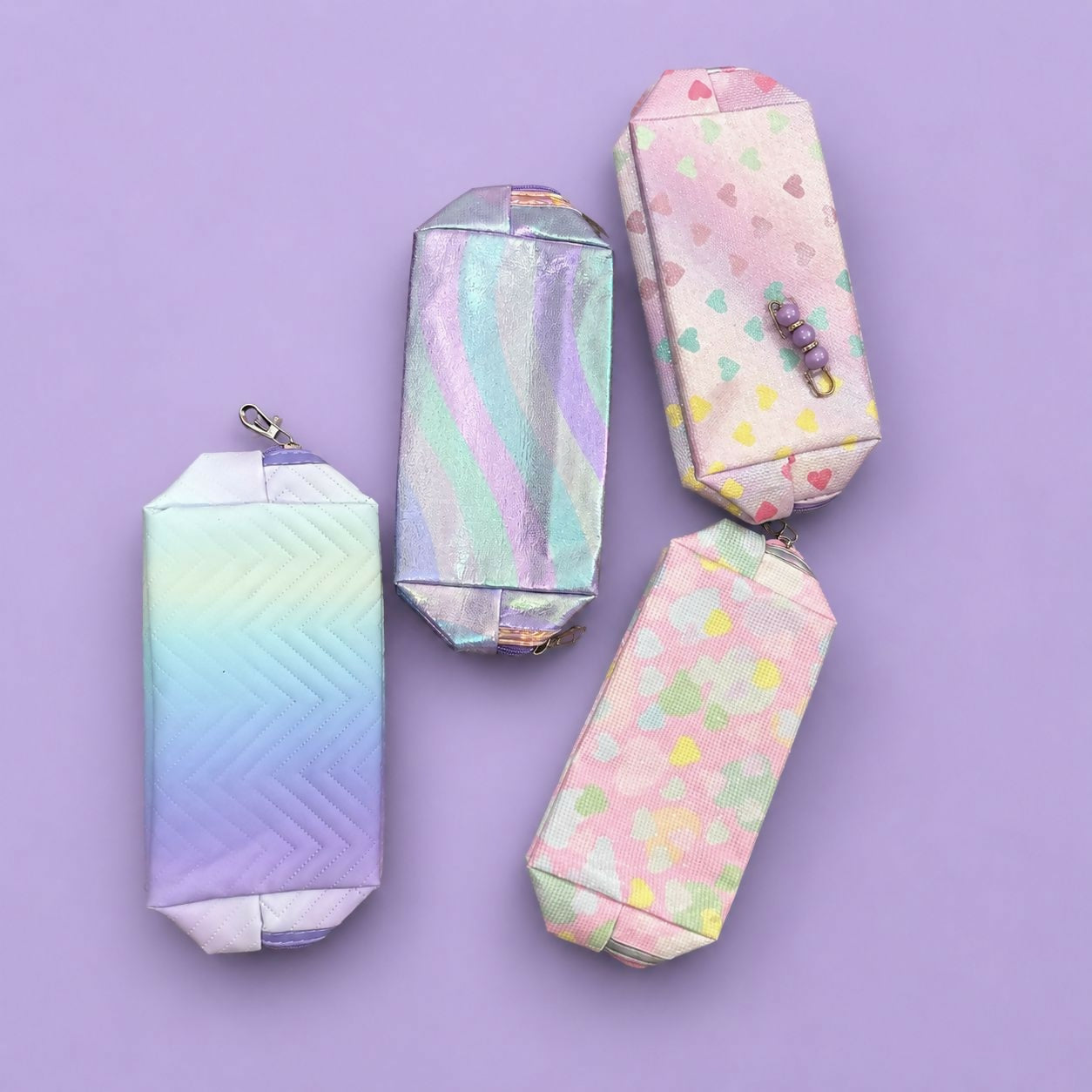 Compact pastel pouch suitable for travel and daily essentials