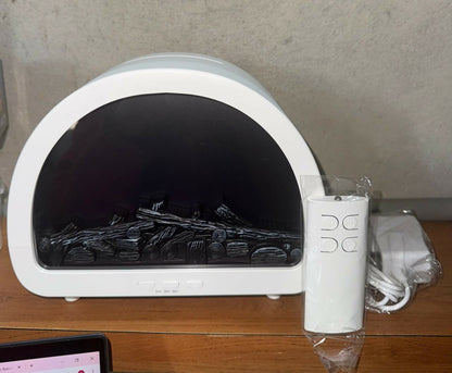 Flame Effect Fireplace Heater with Realistic LED Fire & Remote Control