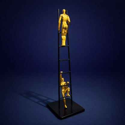 Modern Ladder Climbing Man Sculpture Decorative Table Showpiece