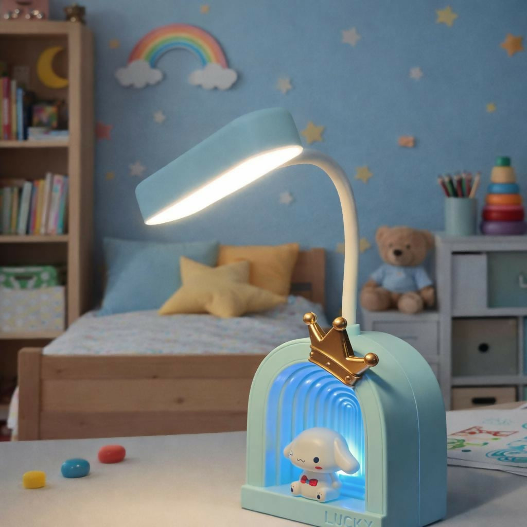 Bunny Desk Lamp soft LED light glowing in kids room