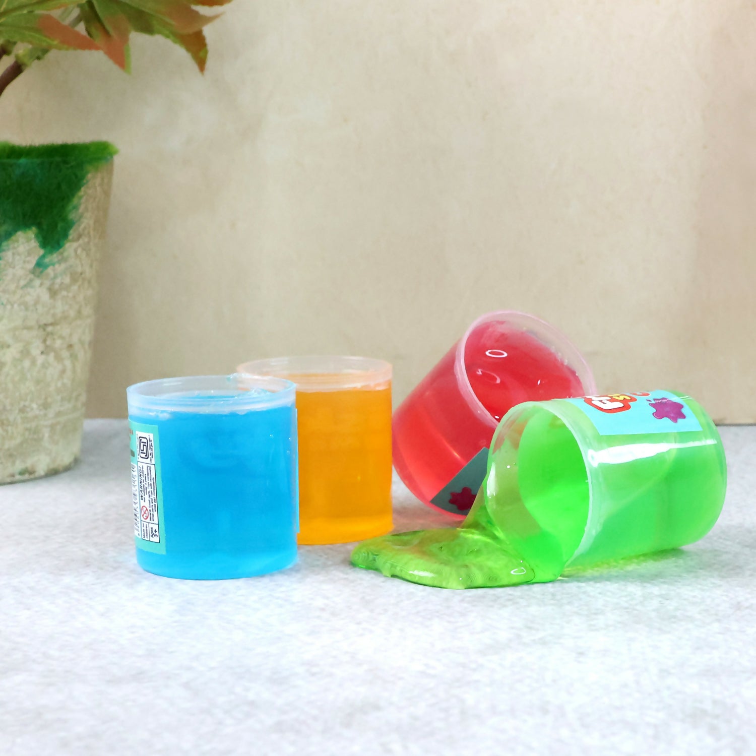 Khyati Frisky Clear Slime, Soft, Stretchy Fun Sensory Play Gel (1Pc/Mix Colour, 40 g)