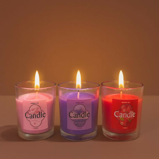 Aroma Art Scented Glass Candles – Set of 12 Multicolor Aromatherapy Candles with Fragrance – Decorative Wax Candles for Home Décor, Meditation, Spa, Parties & Gifting