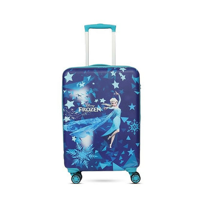 Travelling Kids Cartton Character Trolley/Luggage Bags 4 Wheels ( Blue /22 Inch)