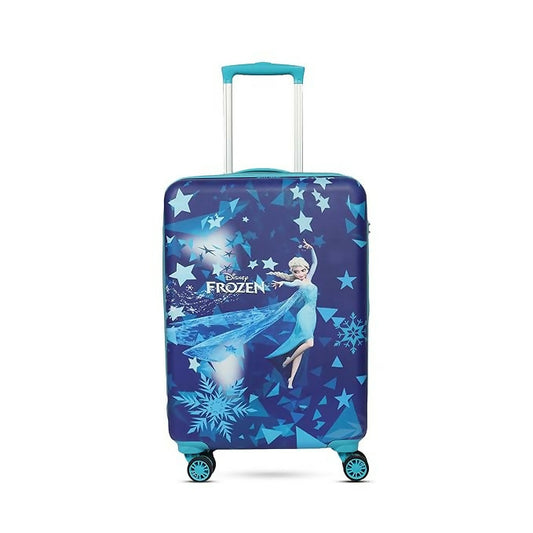 Travelling Kids Cartoon Character Trolley/Luggage Bags 4 Wheels ( Blue /22 Inch)