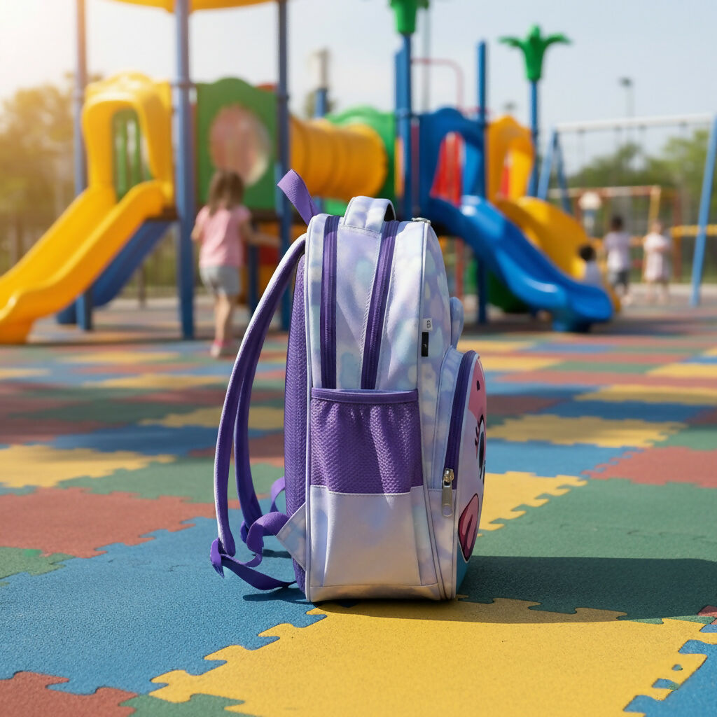 Cute Kids Backpack for Girls – Cartoon Animal Face School Bag with 3D Ears, Pastel Pink & Purple, Lightweight Preschool Bookbag for Toddlers & Kindergarten