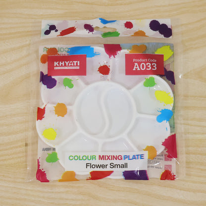 Flower Shape Colour Mixing Plate 10 Well Paint Palette for Watercolour & Acrylic Art