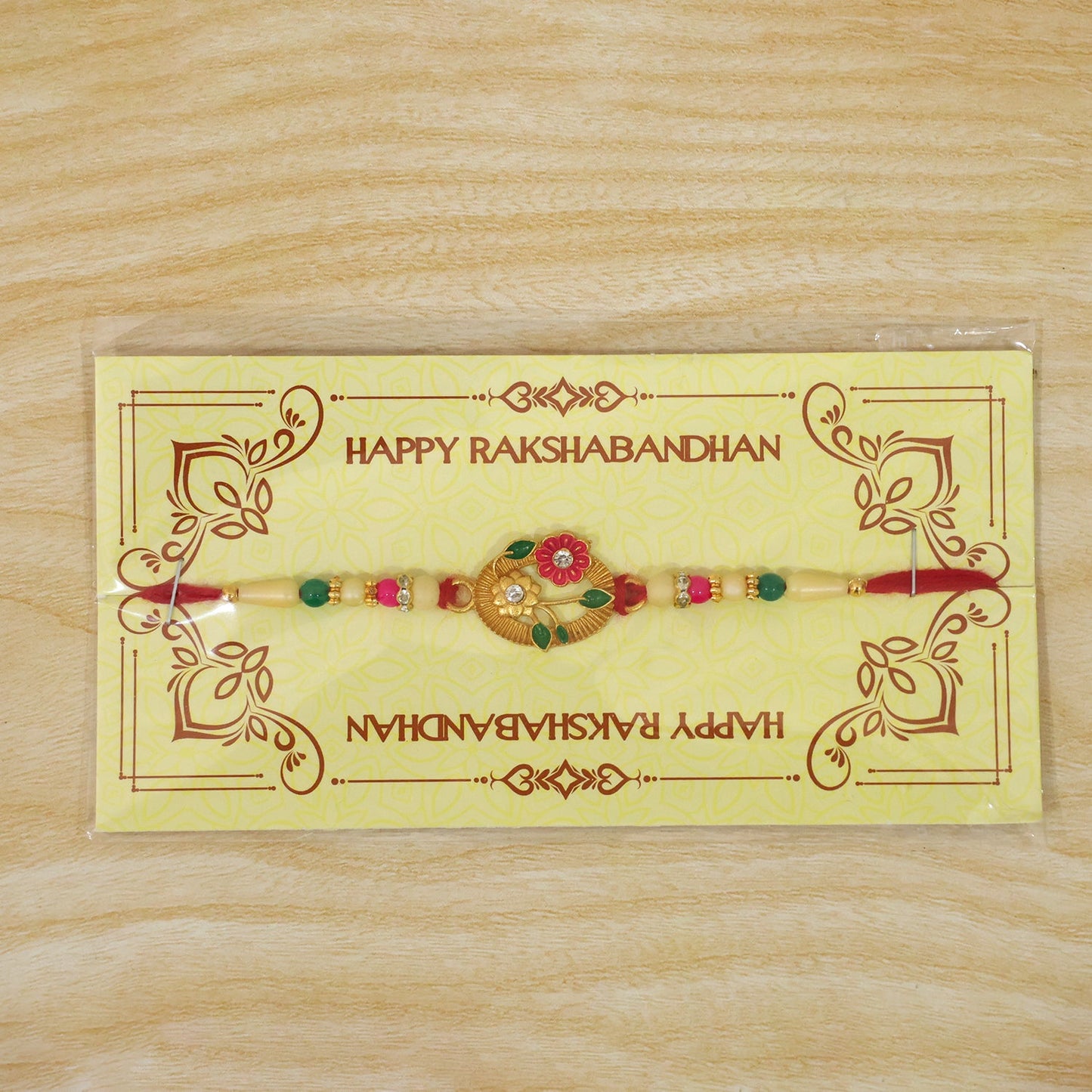 Flower Motif Rakhi Festive Design for Brothers (5pcs)