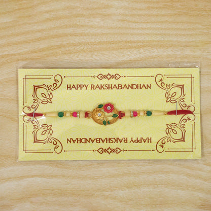 Flower Motif Rakhi Festive Design for Brothers (5pcs)