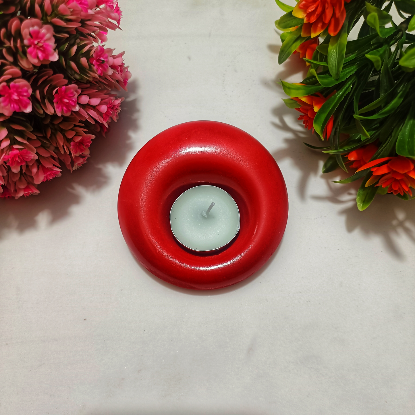 Gadi Diya red tealight candle Elegant Home Decor Handmade