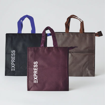 Express reusable Shopping Bag – Multicolor Tote with Handles, Heavy-Duty Eco Grocery Bag for Daily Use, Durable Fabric, Foldable and Recyclable