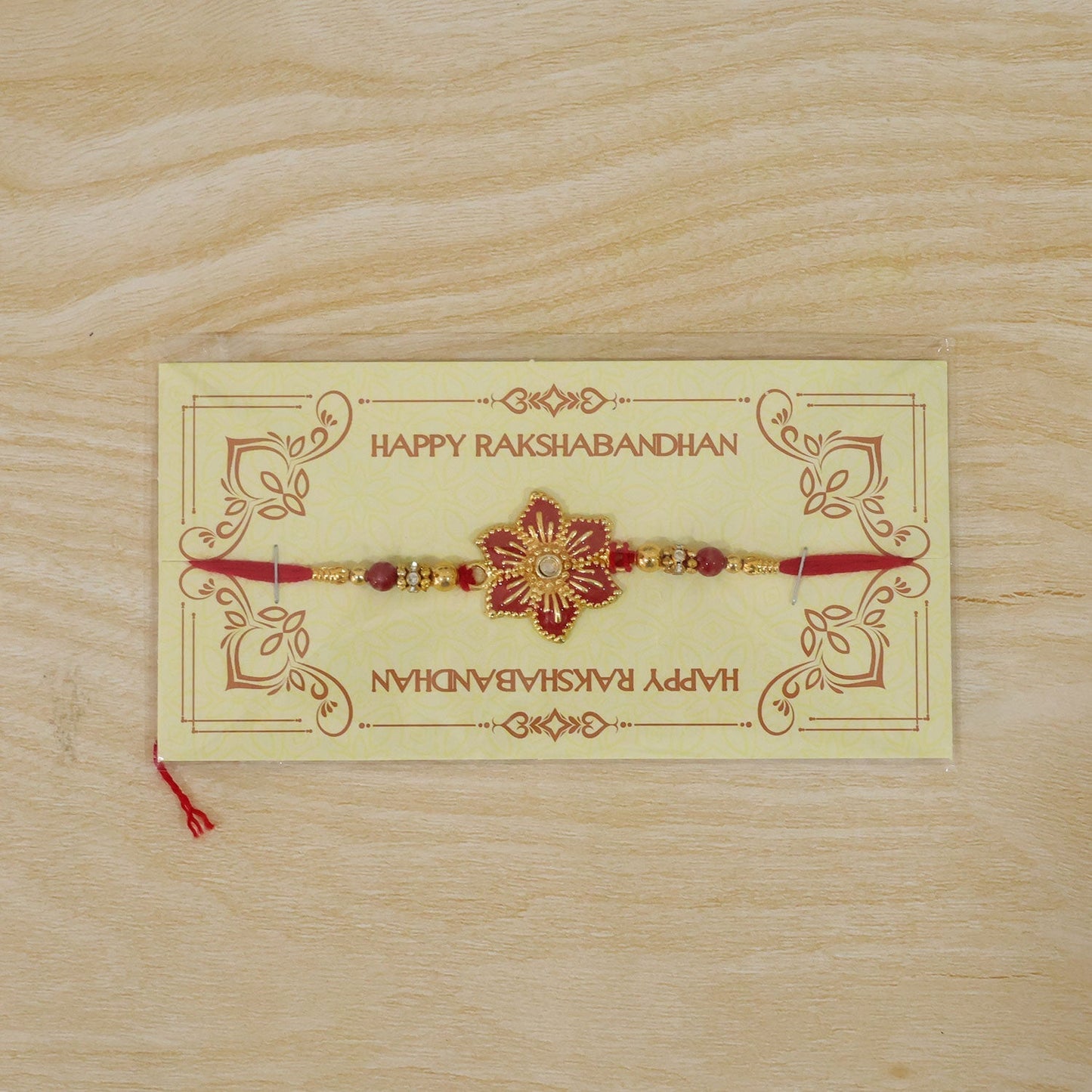 Rakhi for Brother Floral Stone Studded Traditional Design (10pcs)