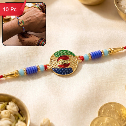Rakhi Traditional Festive Thread with Decorative Beads (10pcs)