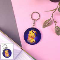 Hanuman Ji Printed Round Keychain – Durable, Vibrant & Lightweight Key Holder