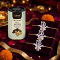 Bal Krishna Rakhi Set with Nut Butterscotch, Pack of 3