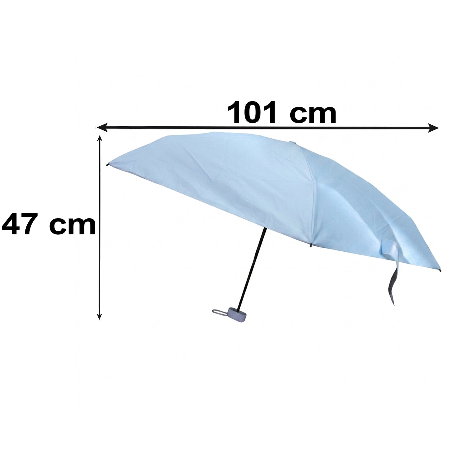 3 Fold Travel Umbrella Compact Foldable Sun and Rain Protection (1 Pc)