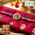 Peacock Pearl Rakhi – Elegant Designer Thread for Rakshabandhan