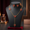 Floral Jewellery Set For Women – Elegant Necklace Earrings Combo For Festive & Party Wear