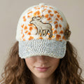Winter & Summer Designer Cap – Soft Fur with Embroidery for Women