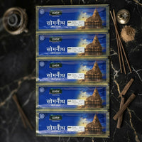 Somnath 6pcs Combo Premium Incense Sticks Pouch for Puja, Meditation 6 Fragrance Combo (120 grm )