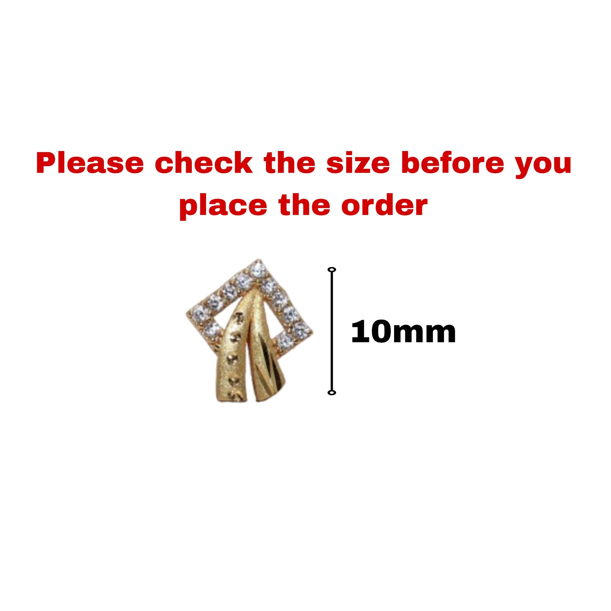 Gold & Diamond Square Geometric Stud Earrings for women and girls