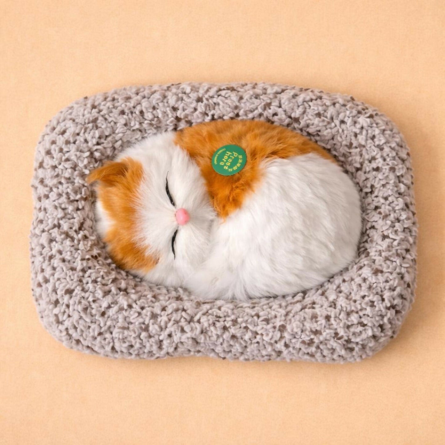 Sleeping Orange White Cat Car Dashboard Plush Cute Soft Toy Showpiece Decor