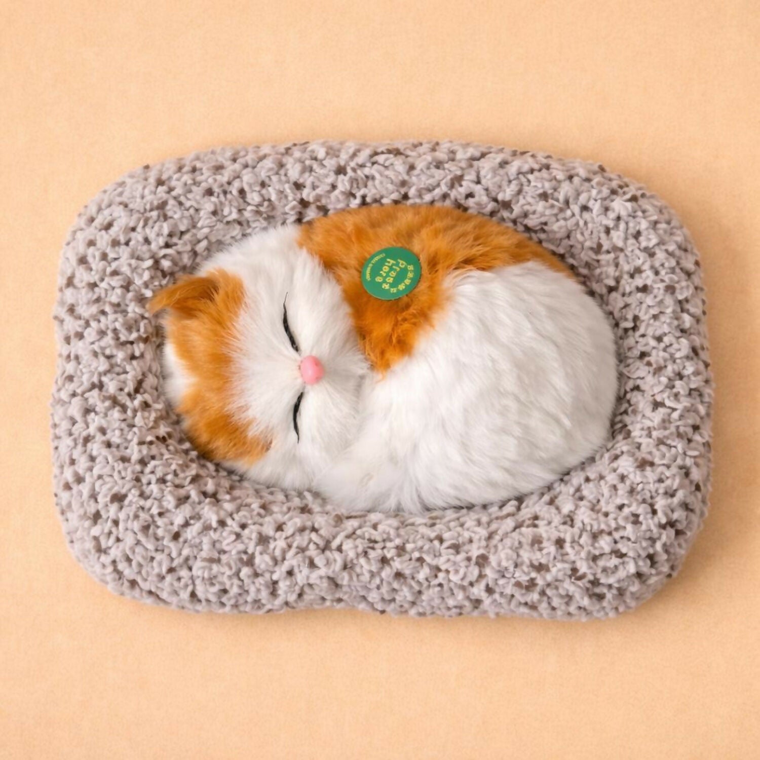 Sleeping Orange White Cat Car Dashboard Plush Cute Soft Toy Showpiece Decor