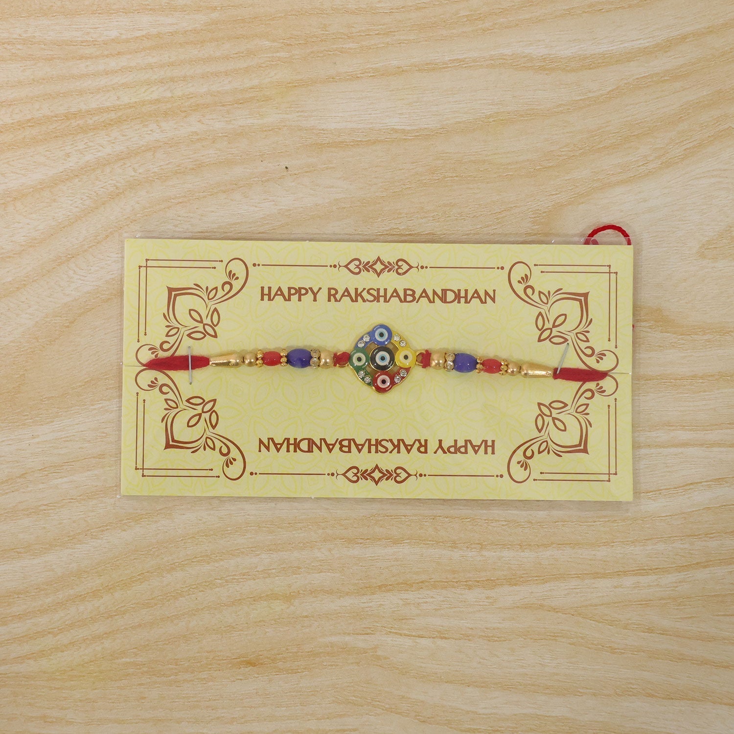 Evil Eye Rakhi for Brother Beaded Traditional Design (5pcs)