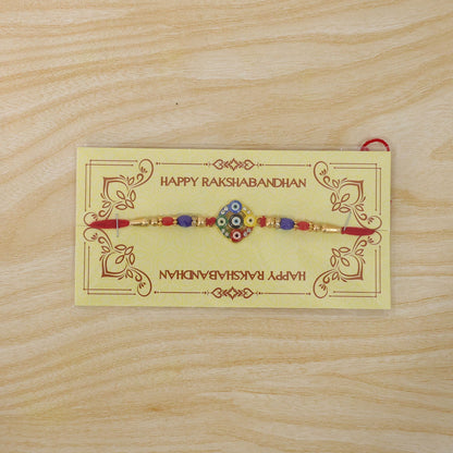 Evil Eye Rakhi for Brother Beaded Traditional Design (5pcs)