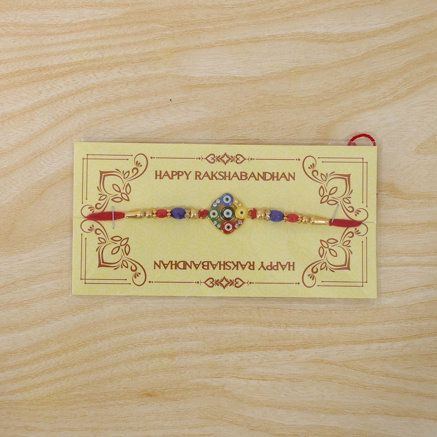 Evil Eye Rakhi for Brother Beaded Traditional Design (10pcs)