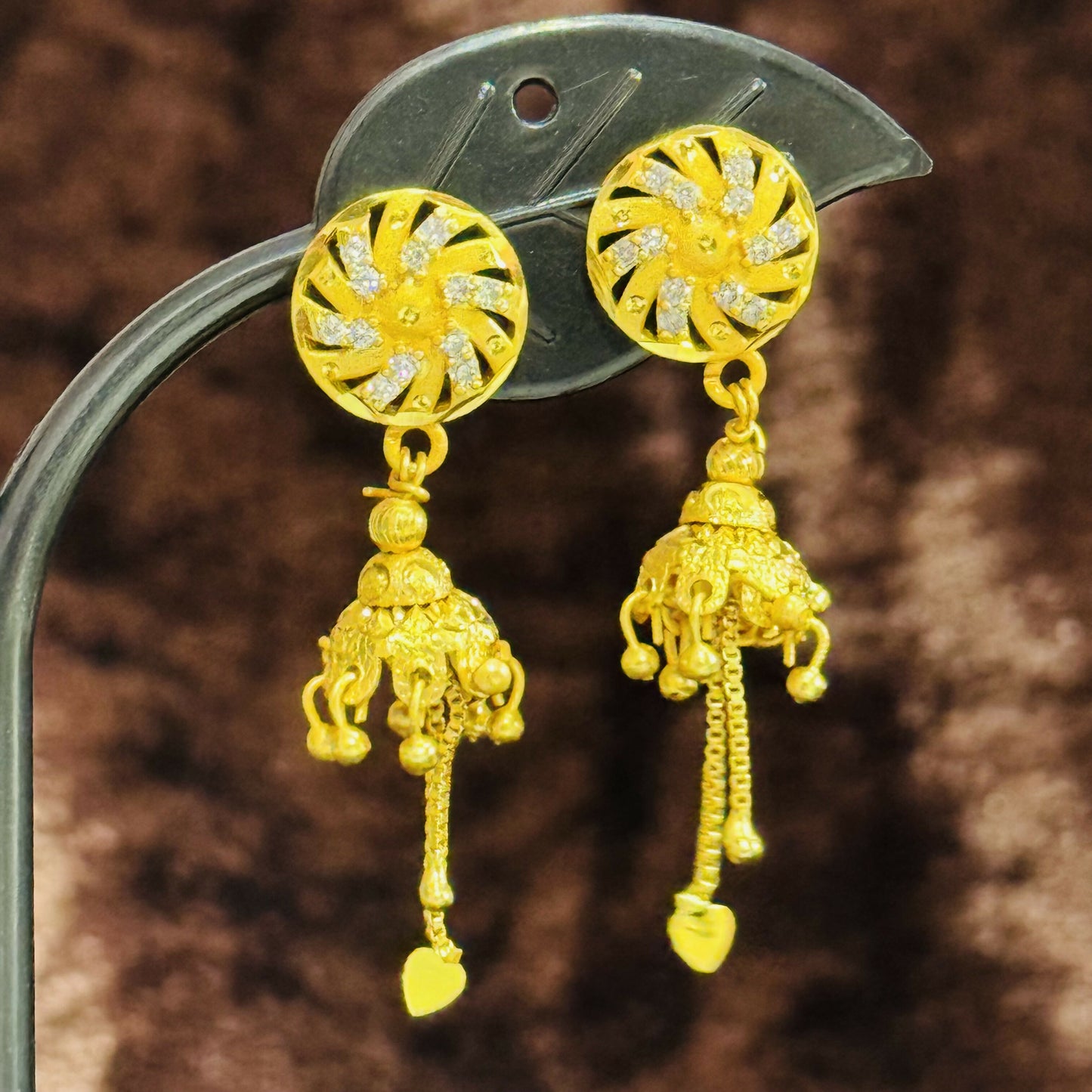 Diamonds Circle Design Earrings