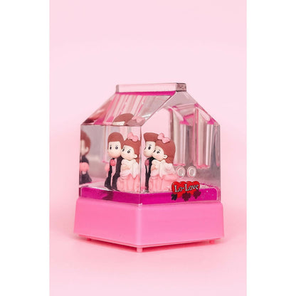 Romantic Couple Love Water Globe with Glitter Liquid and Cute Figurines – Decorative Desktop Showpiece with Love Heart Design – Perfect for Anniversary, Birthday, Wedding, Valentine’s Day and Romantic Gifts
