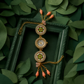 Floral Designer Bracelet Watch for Women | Gold Tone Fashion Jewellery Wrist Watch