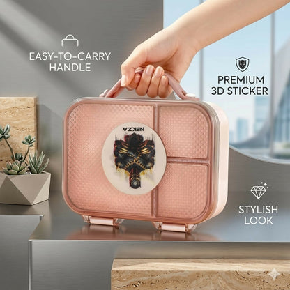 Bento Lunch Box open showing separate compartments for meal portions