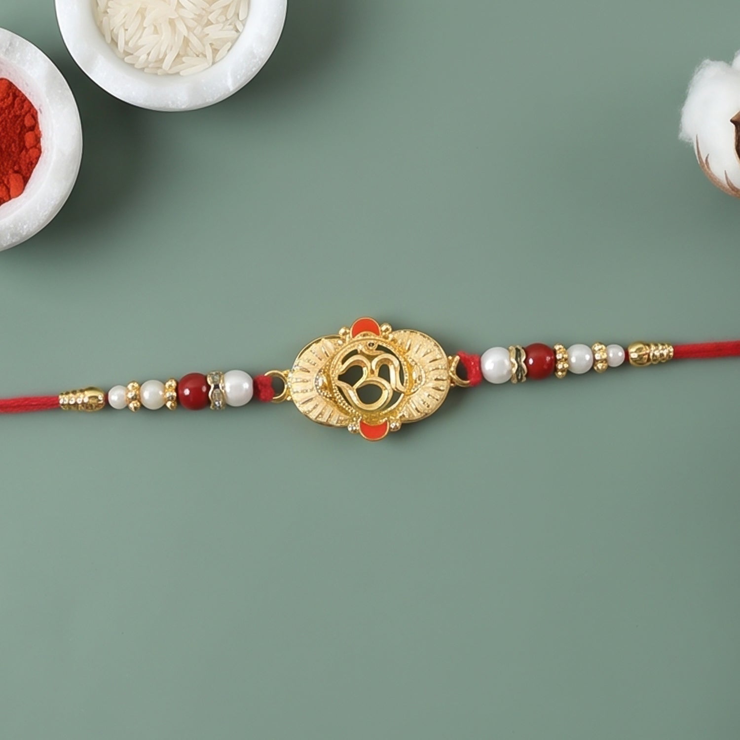 Om Design Rakhi for Raksha Bandhan Special Occasion (5pcs)