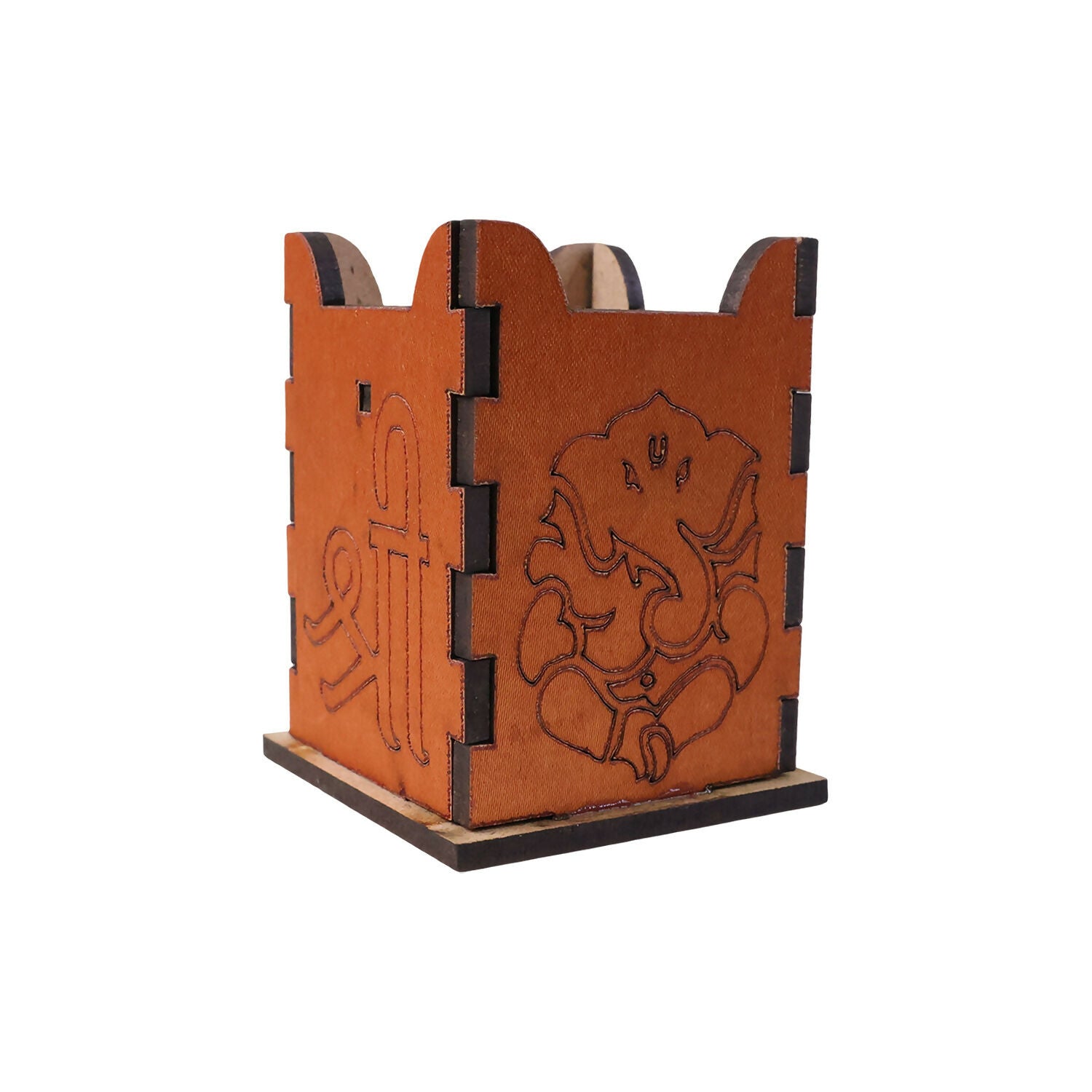 Ganesh Wooden Diya Stand | MDF Pooja Lamp for Diwali, Mandir & Gifting