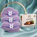 Bunny Kids Rakhi Set with Choco Almonds, Pack of 3