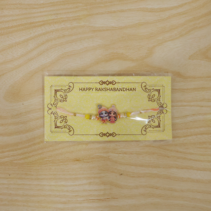 Lord Krishna Radha Rakhi Devotional Gift for Brother (10pcs)