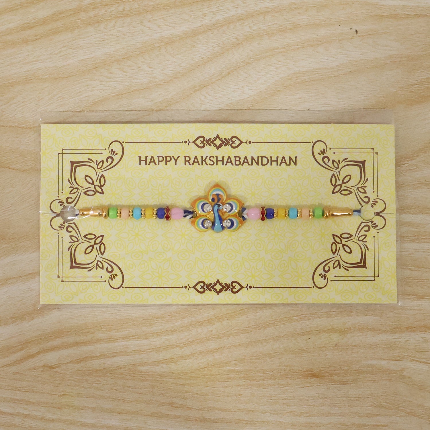 Durable and long-lasting stylized Rakhi with golden design