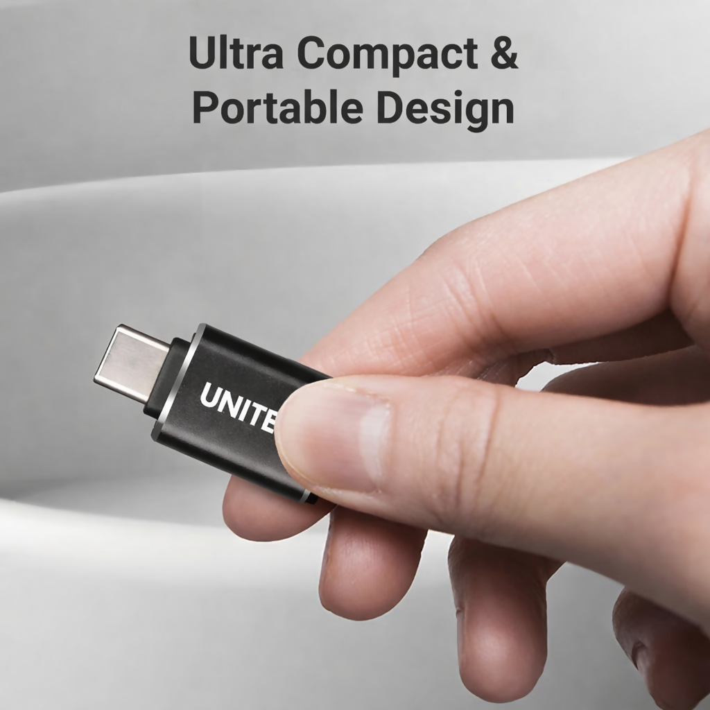 Uniteq Synclink USB-C OTG Adapter USB A Female to Type C Fast Sync