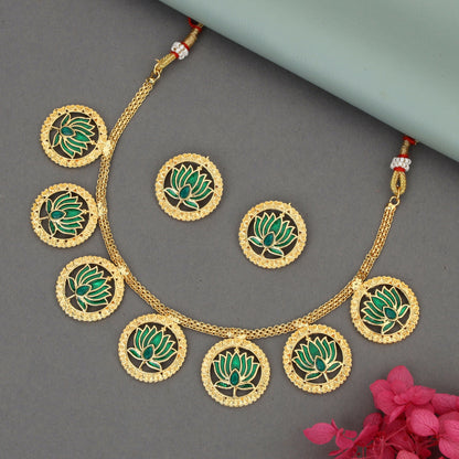 Heavy R Gold-Tone Traditional Filigree Choker Set