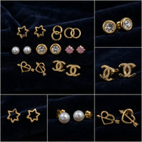 Elegant Gold Tone Multi Design Stud Earrings Set for Women & Girls Stylish