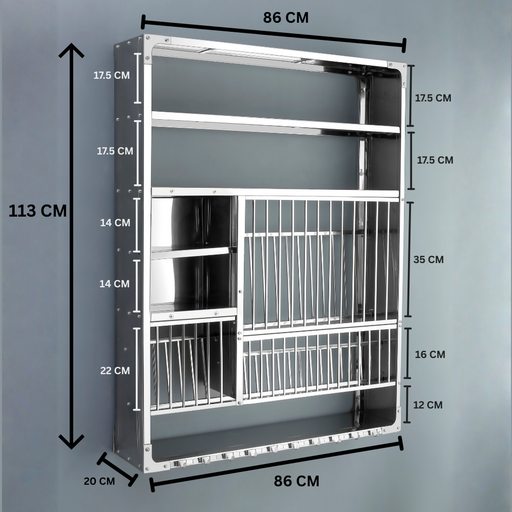 Wall Mount Kitchen Utensils Dish Rack DLX-4836