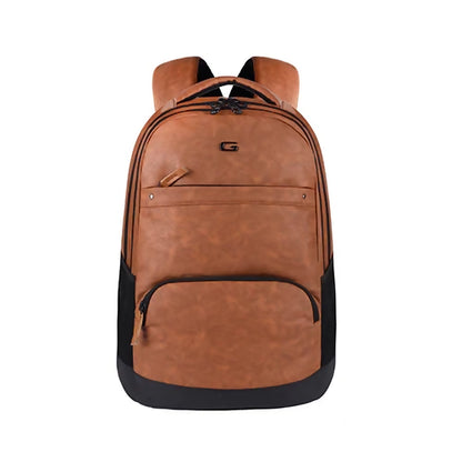 GEAR Laptop Back Pack Vintage 2 Leather Tan Black